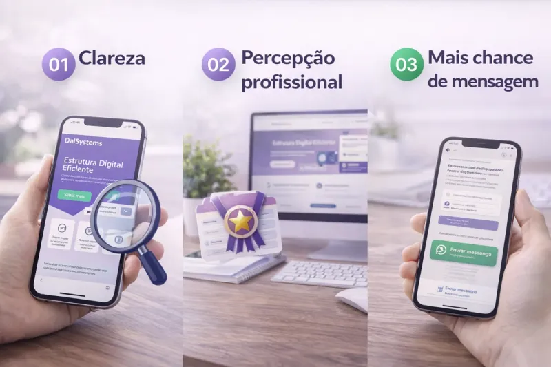 Presença digital organizada para pequenos negócios